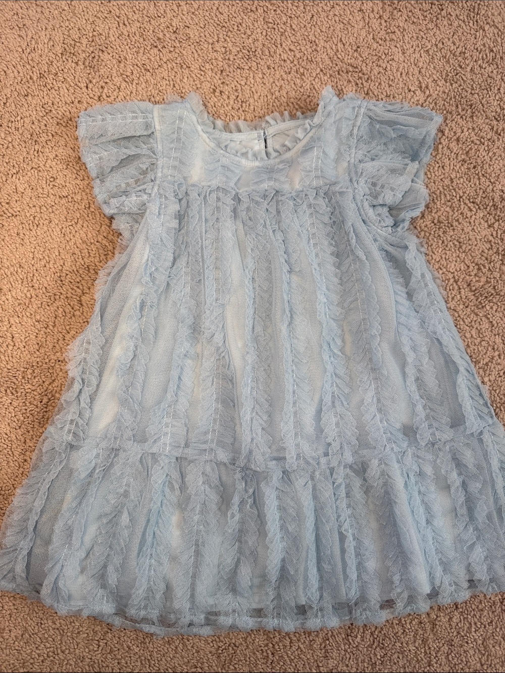 NWOT! 2T Light Blue Ruffle Dress